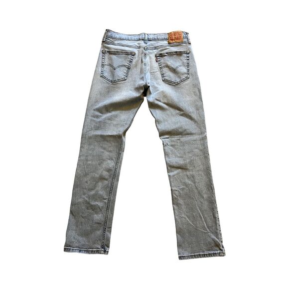 Levis 511 Jeans Mens 36x32 Light Blue Denim Slim Straight - Picture 3 of 4